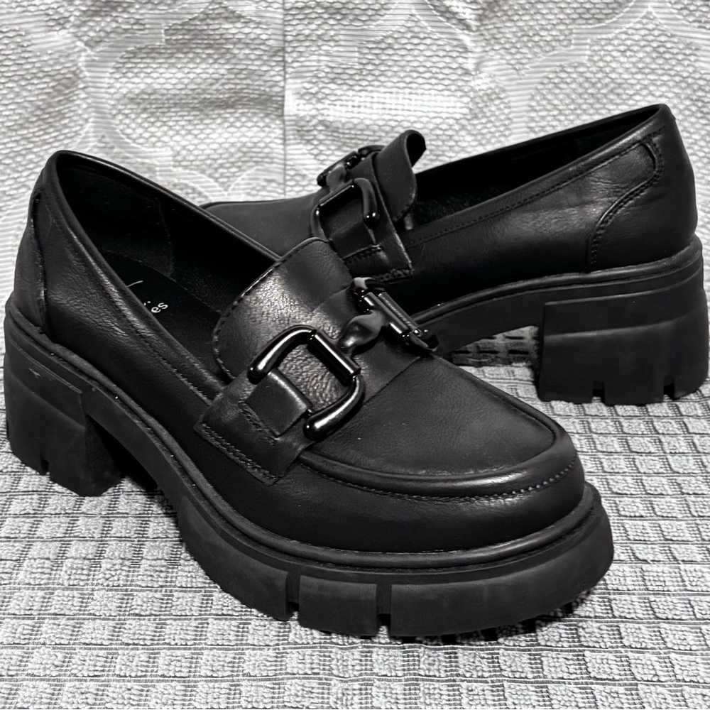 G.C. Black Caesar Goth Preppy Lug Sole Platform Loafers